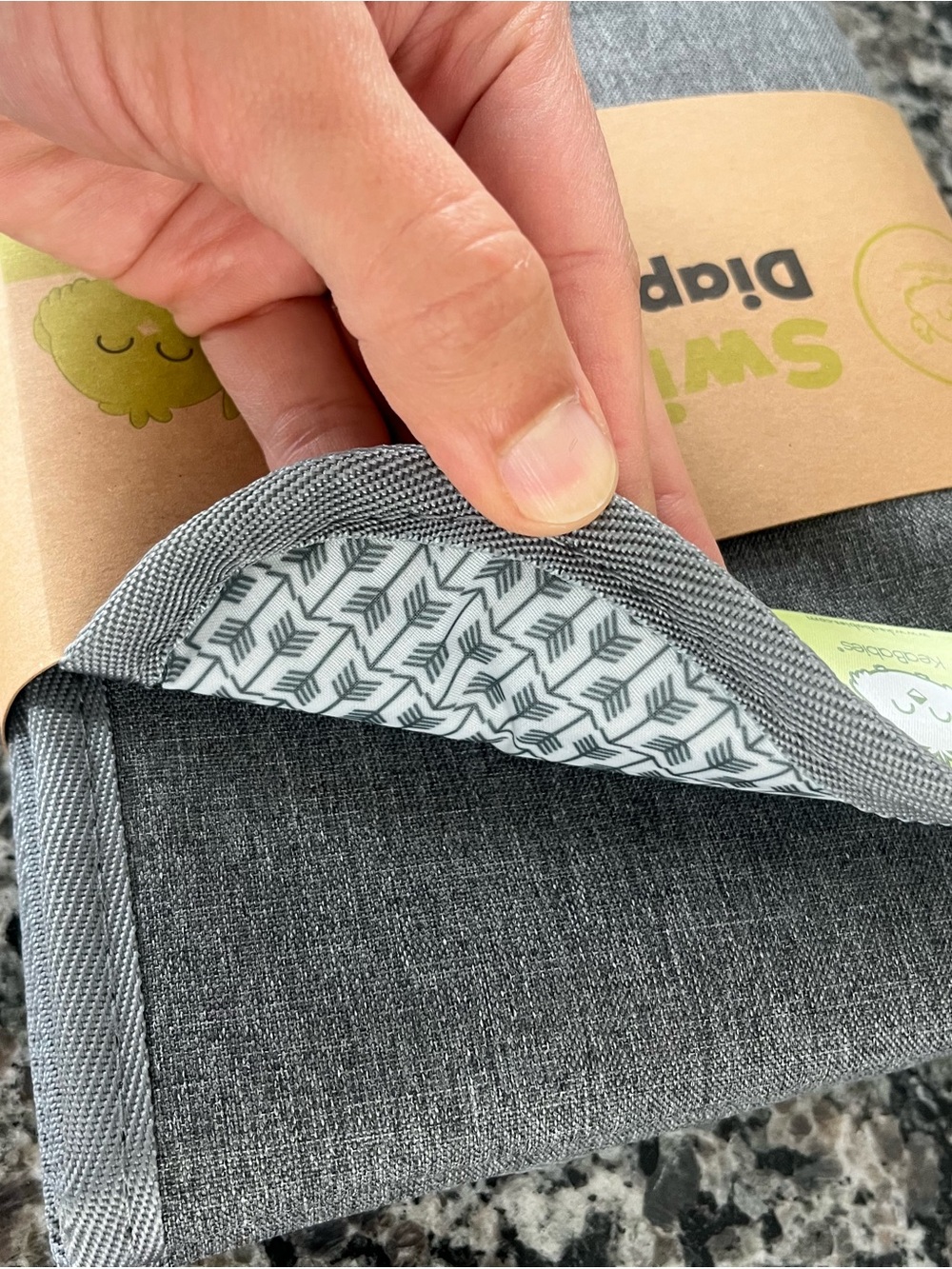 KeaBabies Swift Diaper Mat in Gray - Picture 2 of 5